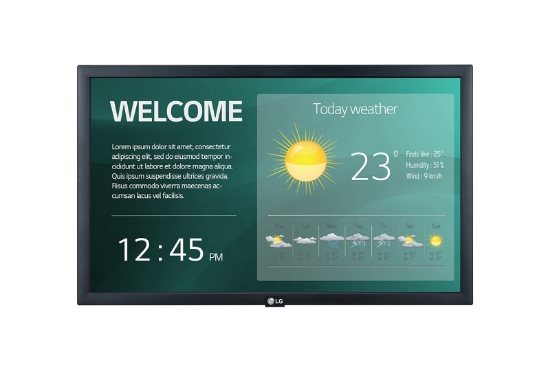 Picture of LG 22SM3G-B Digital signage display 54.6 cm (21.5') IPS Wi-Fi 250 cd/m² Full HD Black Built-in processor 16/7