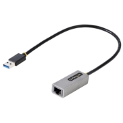 Picture of StarTech.com USB 3.0 to Gigabit Ethernet Network Adapter - 10/100/1000 Mbps, USB to RJ45, USB 3.0 to LAN Adapter, USB 3.0 Ethernet Adapter (GbE), 11in Attached Cable, Driverless Install