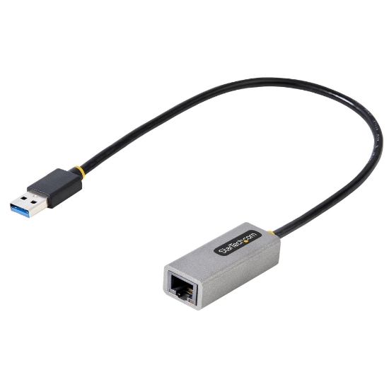 Picture of StarTech.com USB 3.0 to Gigabit Ethernet Network Adapter - 10/100/1000 Mbps, USB to RJ45, USB 3.0 to LAN Adapter, USB 3.0 Ethernet Adapter (GbE), 11in Attached Cable, Driverless Install