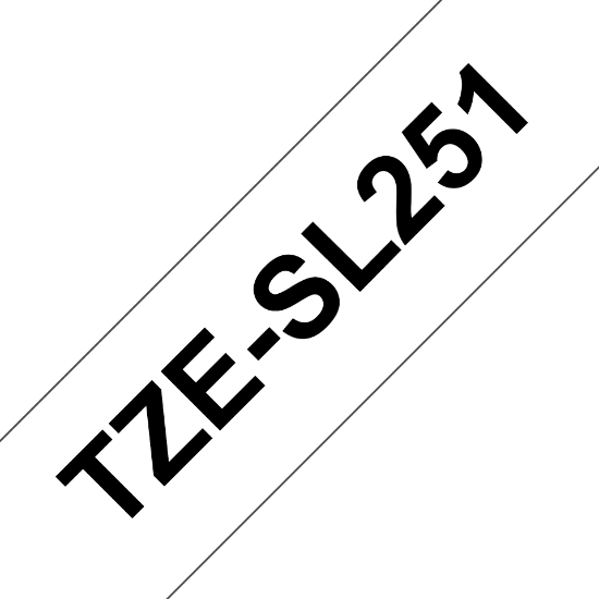 Picture of Brother TZESL251 label-making tape Black on white