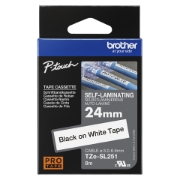 Picture of Brother TZESL251 label-making tape Black on white