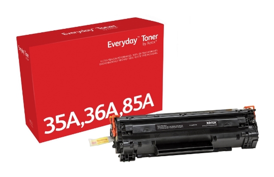 Picture of Everyday ™ Black Toner by Xerox compatible with HP 35A 36A 85A (CB435A/ CB436A/ CE285A), Standard capacity