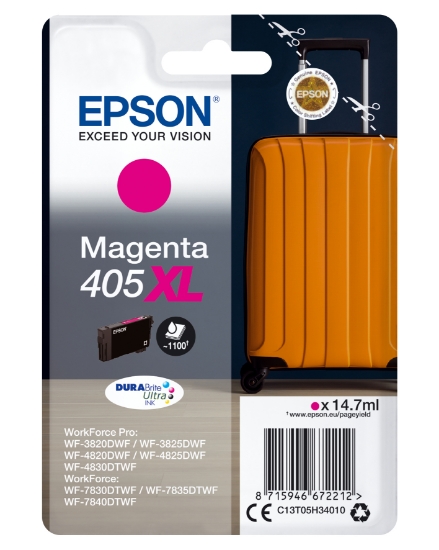 Picture of Epson 405XL DURABrite Ultra Ink ink cartridge 1 pc(s) Original High (XL) Yield Magenta