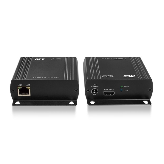 Picture of ACT HDMI over CATx extender set up to 100 meter