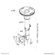 Picture of Neomounts FPMA-C025SILVER Monitor/TV mount ceiling 10-30" - h 37-47 cm - tiltable