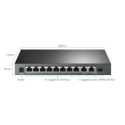 Picture of TP-Link 10-Port Gigabit Easy Smart Switch with 8-Port PoE+