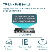 Picture of TP-Link 10-Port Gigabit Easy Smart Switch with 8-Port PoE+