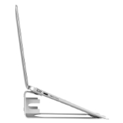 Picture of StarTech.com Laptop Stand - 2-in-1 Laptop Riser Stand or Vertical Stand - Ideal for Ultrabooks & MacBook Pro/Air - Ergonomic Angled Notebook Holder for Office Desk - Silver, Aluminum