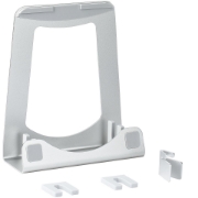 Picture of StarTech.com Laptop Stand - 2-in-1 Laptop Riser Stand or Vertical Stand - Ideal for Ultrabooks & MacBook Pro/Air - Ergonomic Angled Notebook Holder for Office Desk - Silver, Aluminum