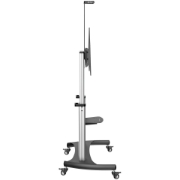 Picture of StarTech.com Mobile TV Stand - Heavy Duty TV Cart for 60-100" Display (100kg/220lb) - Height Adjustable Rolling Flat Screen Floor Standing on Wheels - Universal Television Mount w/Shelves