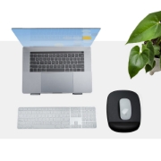 Picture of StarTech.com Mouse Pad with Hand rest, 6.7x7.1x 0.8in (17x18x2cm), Ergonomic Mouse Pad with Wrist Support, Desk Wrist Pad w/ Non-Slip PU Base, Cushioned Gel Mouse Pad w/ Palm Rest