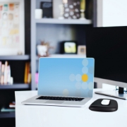 Picture of StarTech.com Mouse Pad with Hand rest, 6.7x7.1x 0.8in (17x18x2cm), Ergonomic Mouse Pad with Wrist Support, Desk Wrist Pad w/ Non-Slip PU Base, Cushioned Gel Mouse Pad w/ Palm Rest