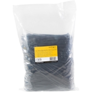Picture of StarTech.com 6"(15cm) Cable Ties - 1/8"(3mm) wide, 1-3/8"(39mm) Bundle Diameter, 40lb(18kg) Tensile Strength, Nylon Self Locking Zip Ties w/ Curved Tip - 94V-2/UL Listed, 1000 Pack - Black