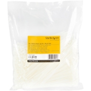 Picture of StarTech.com 6"(15cm) Cable Ties - 1/8"(3mm) wide, 1-3/8"(39mm) Bundle Diameter, 40lb(18kg) Tensile Strength, Nylon Self Locking Zip Ties w/ Curved Tip - 94V-2/UL Listed, 1000 Pack - White