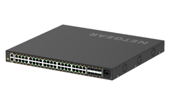 Picture of NETGEAR GSM4248P-100EUS network switch Managed L2/L3/L4 Gigabit Ethernet (10/100/1000) Power over Ethernet (PoE) Black