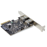 Picture of StarTech.com 2-Port USB PCIe Card with 10Gbps/port - USB 3.1/3.2 Gen 2 Type-A PCI Express 3.0 x2 Host Controller Expansion Card - Add-On Adapter Card - Full/Low Profile - Windows & Linux