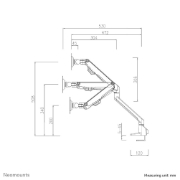 Picture of Neomounts FPMA-D750DWHITE2 Monitor arm 10-32" - gas spring - Topfix - 180°-stop