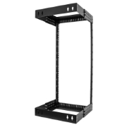 Picture of StarTech.com 24U 19" Wall Mount Network Rack - Adjustable Depth 12-20" 2 Post Open Frame Server Room Rack for AV/Data/ IT Communication/Computer Equipment/Switch w/Cage Nuts & Screws