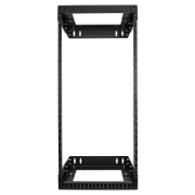 Picture of StarTech.com 24U 19" Wall Mount Network Rack - Adjustable Depth 12-20" 2 Post Open Frame Server Room Rack for AV/Data/ IT Communication/Computer Equipment/Switch w/Cage Nuts & Screws