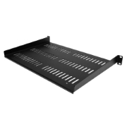 Picture of StarTech.com 1U Server Rack Shelf - Universal Vented Rack Mount Cantilever Tray for 19" Network Equipment Rack & Cabinet - Durable Design - Weight Capacity 55lb/25kg - 12" Deep Shelf, Black