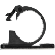 Picture of StarTech.com 100 Adhesive Cable Management Clips Black - Network/Ethernet/Office Desk/Computer Cord Organizer - Sticky Cable/Wire Holders - Nylon Self Adhesive Clamp UL/94V-2 Fire Rated