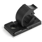 Picture of StarTech.com 100 Adhesive Cable Management Clips Black - Network/Ethernet/Office Desk/Computer Cord Organizer - Sticky Cable/Wire Holders - Nylon Self Adhesive Clamp UL/94V-2 Fire Rated
