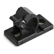 Picture of StarTech.com 100 Adhesive Cable Management Clips Black - Network/Ethernet/Office Desk/Computer Cord Organizer - Sticky Cable/Wire Holders - Nylon Self Adhesive Clamp UL/94V-2 Fire Rated