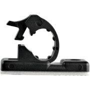 Picture of StarTech.com 100 Adhesive Cable Management Clips Black - Network/Ethernet/Office Desk/Computer Cord Organizer - Sticky Cable/Wire Holders - Nylon Self Adhesive Clamp UL/94V-2 Fire Rated
