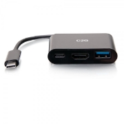 Picture of C2G USB-C 3-in-1 Mini Dock with HDMI, USB-A, and USB-C Power Delivery up to 60W - 4K 30Hz