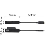 Picture of ACT USB-C adapter cable to 2.5" SATA HDD/SSD