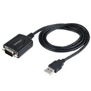 Picture of StarTech.com 3ft (1m) USB to Serial Cable with COM Port Retention, DB9 Male RS232 to USB Converter, USB to Serial Adapter for PLC/Printer/Scanner, Prolific Chipset, Windows/Mac