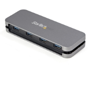 Picture of StarTech.com 4 Port USB 3.0 Hub - USB-A to 4x USB-A - SuperSpeed 5Gbps Portable USB 3.1 Gen 1 Type-A Hub - USB Bus Powered - Laptop/Desktop USB Hub with Long Cable 28cm & Cable Management~4 Port USB 3.0 Hub - USB-A to 4x USB-A - SuperSpeed 5Gbps Portable USB 3.2 Gen 1 Type-A Hub - USB Bus Powered - Laptop/Desktop USB Hub with Long Cable 28cm & Cable Management