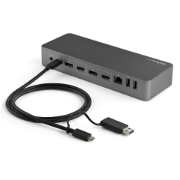 Picture of StarTech.com 3ft (1m) USB-C Cable with USB-A Adapter Dongle - Hybrid 2-in-1 USB C Cable w/ USB-A - USB-C to USB-C (10Gbps/100W PD), USB-A to USB-C (5Gbps) - Ideal for Hybrid Docking Station