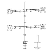 Picture of ACT Monitor arm 32", 4 monitors