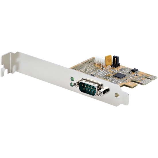 Picture of StarTech.com PCI Express Serial Card, PCIe to RS232 (DB9) Serial Interface Card, PC Serial Card w/ 16C1050 UART, Standard or Low Profile Brackets, COM Retention, Windows & Linux