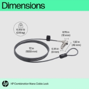 Picture of HP Nano Combination Cable Lock