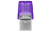Picture of Kingston Technology DataTraveler 64GB microDuo 3C 200MB/s dual USB-A + USB-C