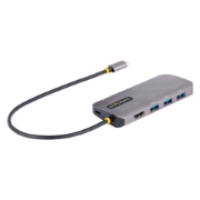 Picture of StarTech.com USB C Multiport Adapter, 4K 60Hz HDMI Video, 3 Port 5Gbps USB Hub, 100W Power Delivery Pass-Through, GbE, 12"/30cm Cable, Mini Travel Dock, Laptop Docking Station
