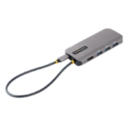 Picture of StarTech.com USB C Multiport Adapter, 4K 60Hz HDMI Video, 3 Port 5Gbps USB Hub, 100W Power Delivery Pass-Through, GbE, 12"/30cm Cable, Mini Travel Dock, Laptop Docking Station