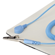 Picture of StarTech.com Anti Static Mat, ESD Mat for Electronics Repair, Anti Static Table/Desk Mat w/Detachable Grounding Wire, ANSI/ESD S 4.1, Flexible Thermoplastic Work Pad/Mat, 11x18in (30x46cm)