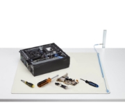 Picture of StarTech.com Anti Static Mat, ESD Mat for Electronics Repair, Anti Static Table/Desk Mat w/Detachable Grounding Wire, ANSI/ESD S 4.1, Flexible Thermoplastic Work Pad/Mat, 11x18in (30x46cm)