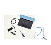Picture of StarTech.com Anti Static Mat, ESD Mat for Electronics Repair, Anti Static Table/Desk Mat w/Detachable Grounding Wire, ANSI/ESD S 4.1, Flexible Thermoplastic Work Pad/Mat, 11x18in (30x46cm)