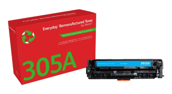 Picture of Everyday ™ Cyan Remanufactured Toner by Xerox compatible with HP 305A (CE411A), Standard capacity