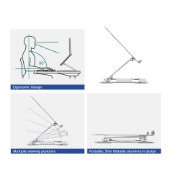 Picture of ACT Foldable laptop stand aluminium, stepless height adjustable
