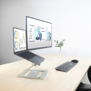 Picture of ACT Foldable laptop stand aluminium, stepless height adjustable
