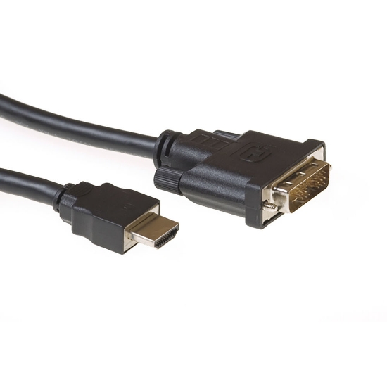 Picture of ACT 2 meters HDMI to DVI-D adapter cable, HDMI A male - DVI-D single link male 18+1