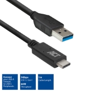 Picture of ACT USB 3.0 cable, USB-A to USB-C, 1 meter