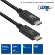 Picture of ACT USB 3.0 cable, USB-C, USB-IF certified, 2 meters