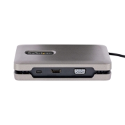 Picture of StarTech.com USB-C Dual Monitor Multiport Adapter up to 4K 60Hz USB-C DP Alt Mode Video Output & HDMI 2.0, or 1080p VGA, 100W PD Pass-Through, USB Type C Mini Dock, USB-C Docking Station, MST Hub