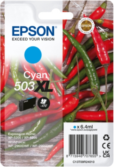 Picture of Epson 503XL ink cartridge 1 pc(s) Original High (XL) Yield Cyan